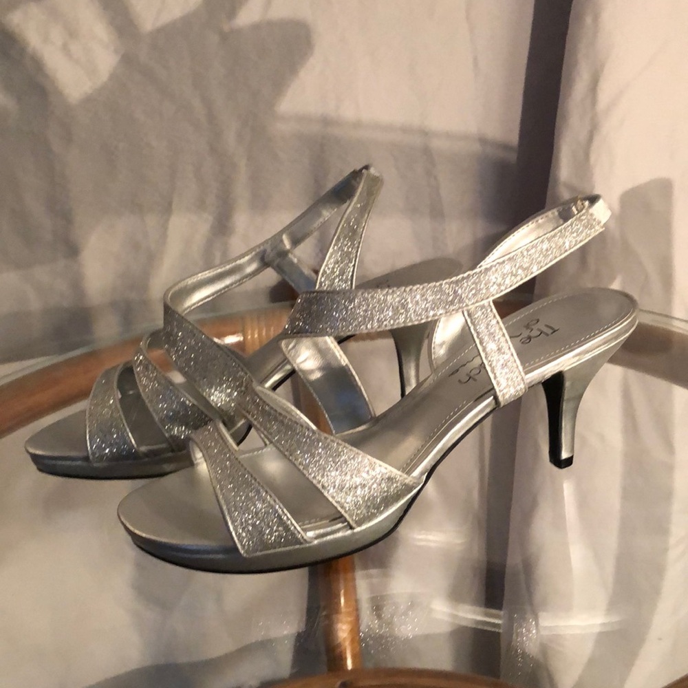 Silver dress shoes